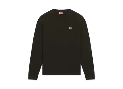 KENZO 'LUCKY TIGER CREST' Embroidered Classic Long SleeveT-shirt "Black"