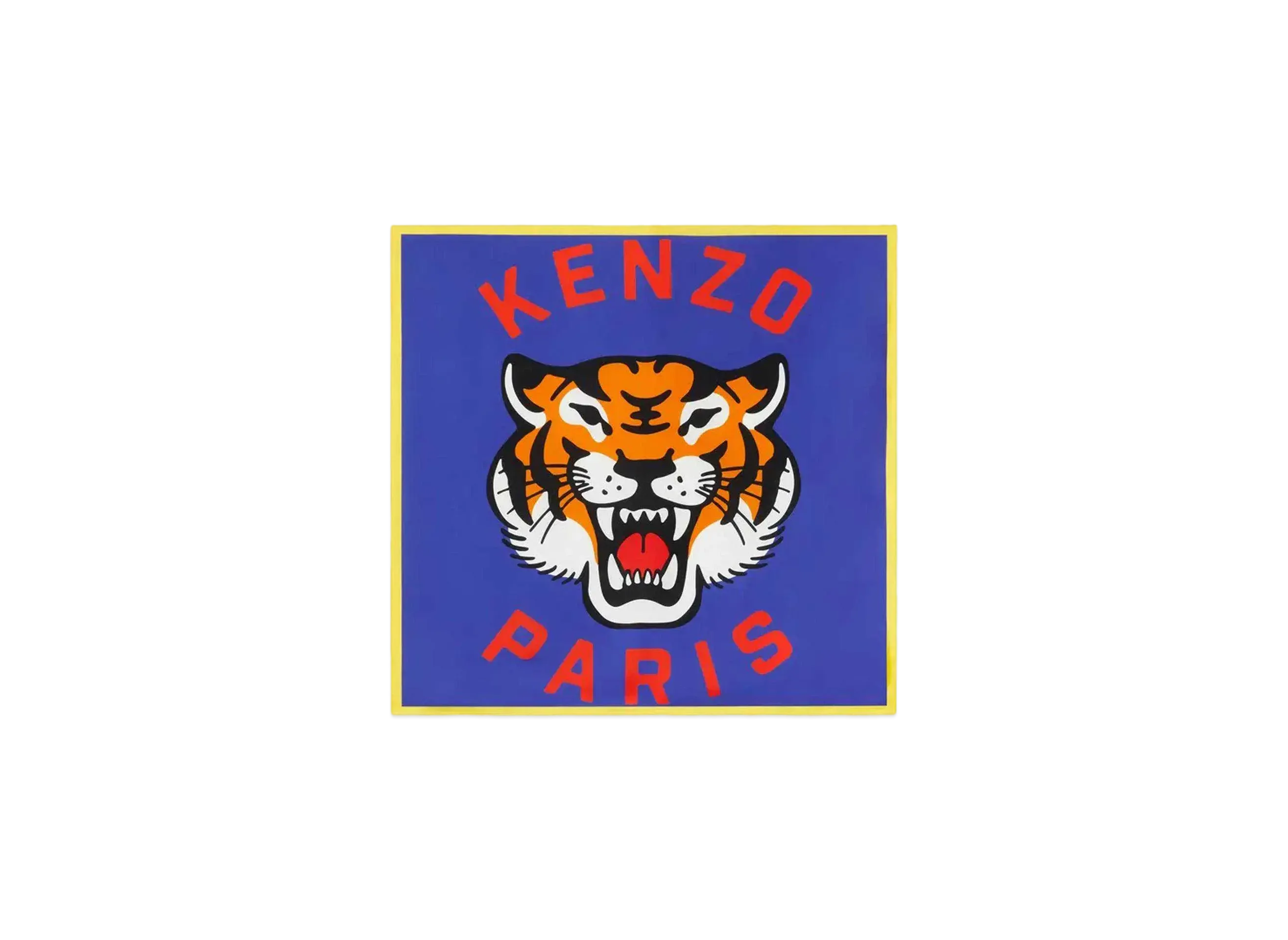 KENZO 'LUCKY TIGER' Silk Square "Deep Sea Blue"