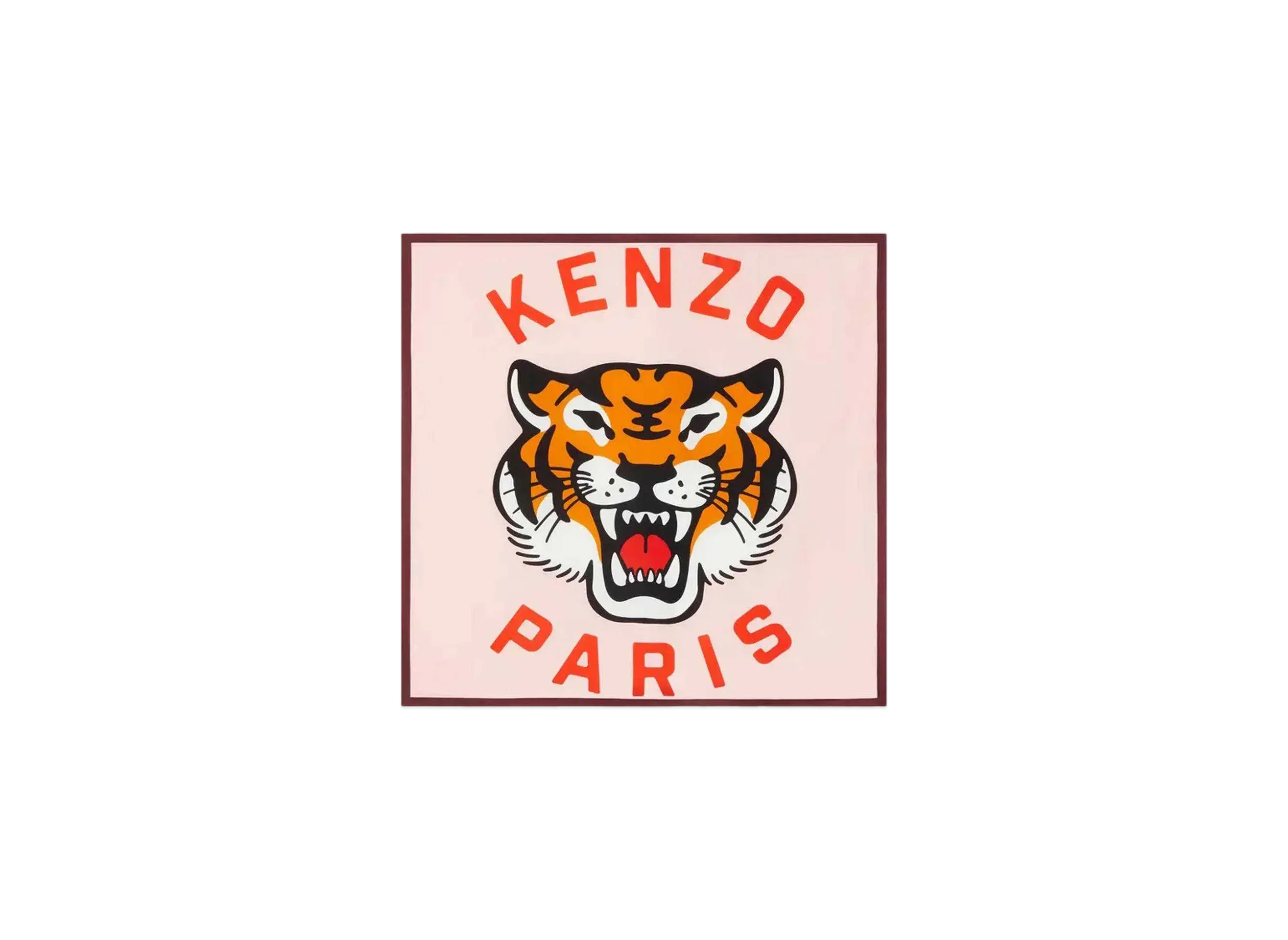 ケンゾー 'ラッキー タイガー' シルク スクエア "フェイデッド ピンク"