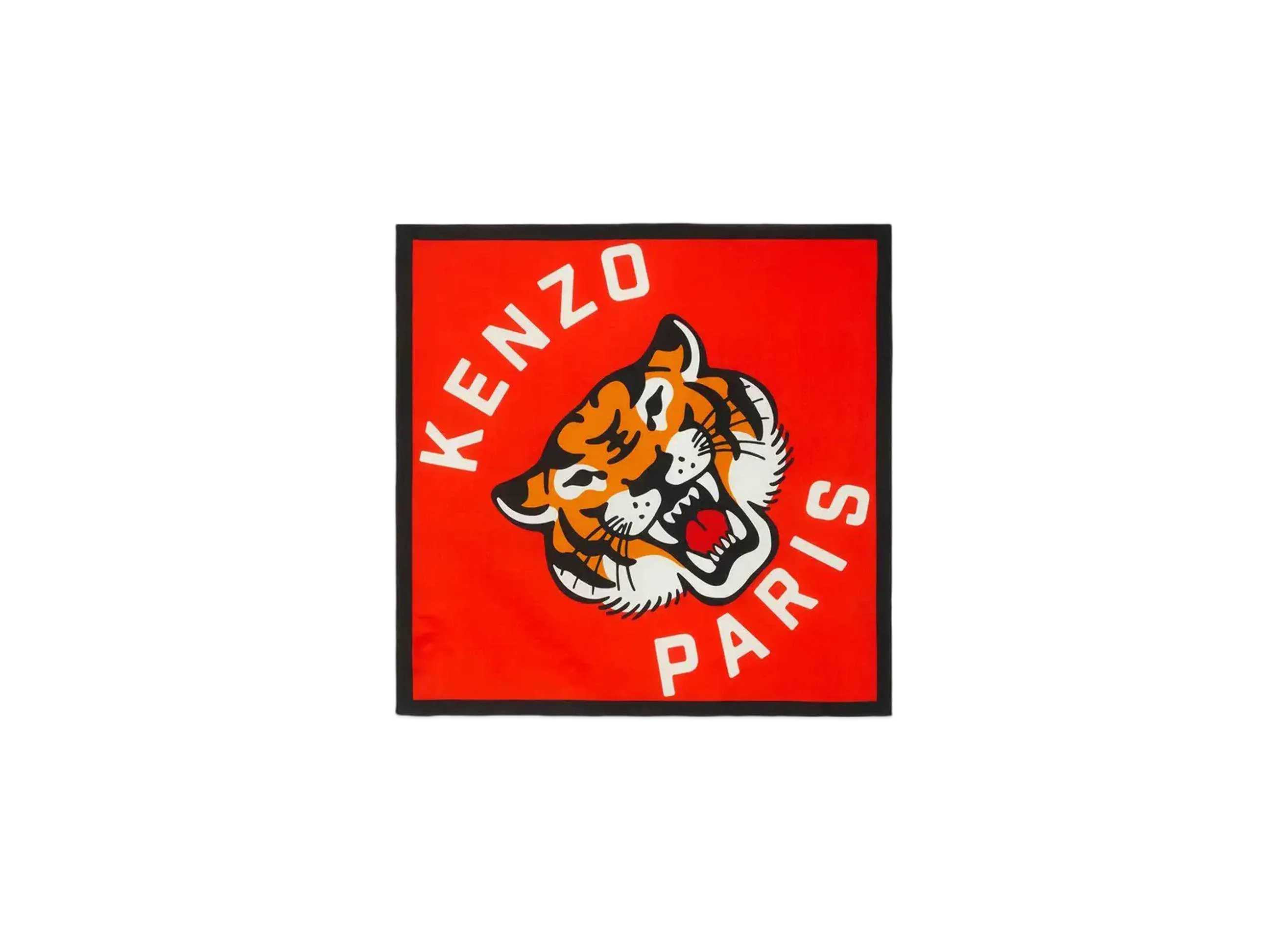 KENZO 'STAMP' Cotton Bandana "Medium Red"