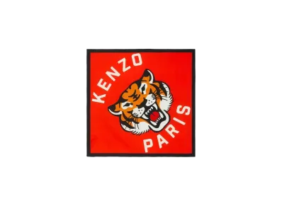 KENZO 'STAMP' Cotton Bandana "Medium Red"