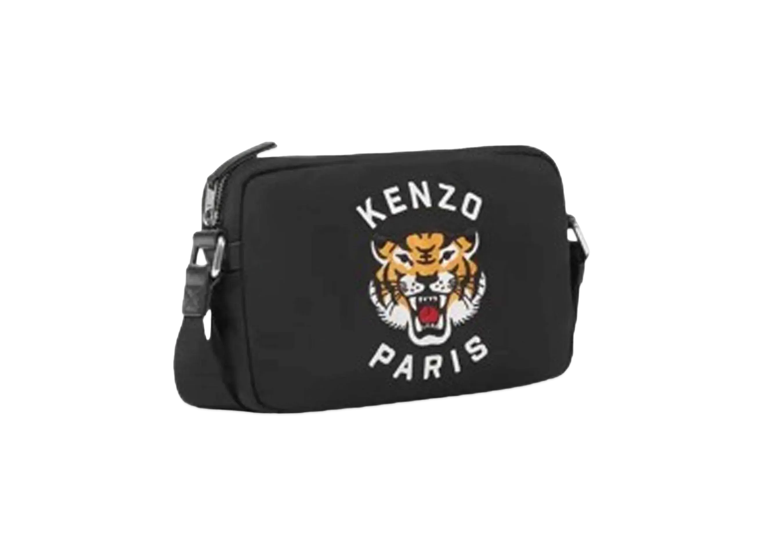 KENZO 'VARSITY' Embroidery Hand Bag "Black"