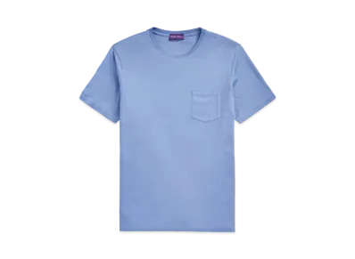 Ralph Lauren Purple Label Garment Dyed Jersey Pocket T-Shirt "Blue"
