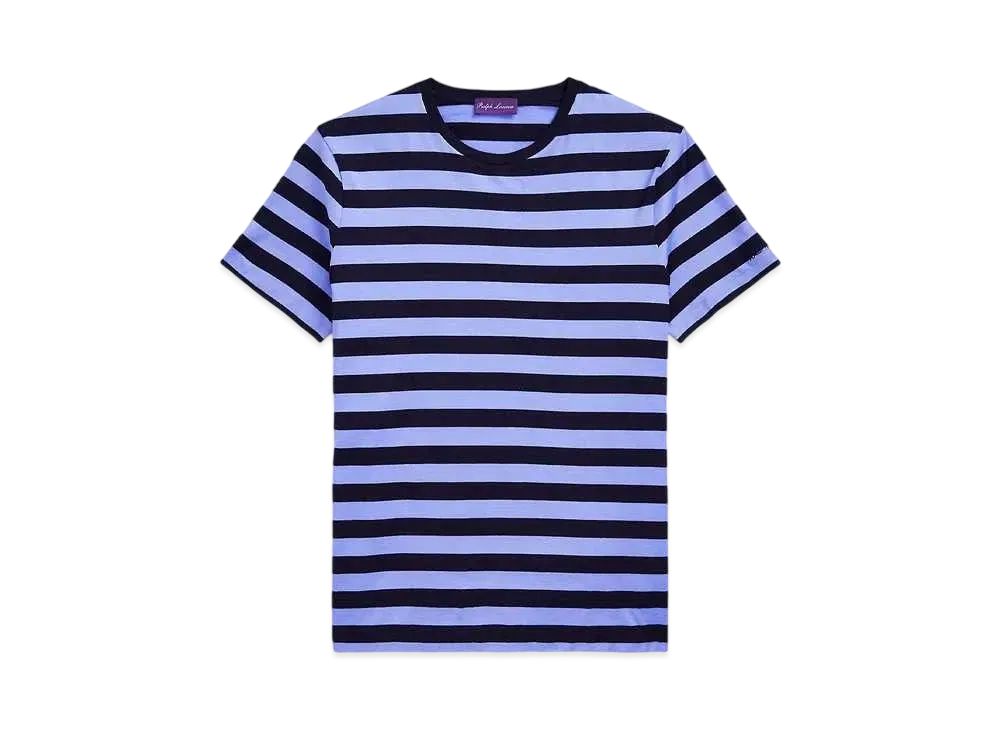 Ralph Lauren Purple Label Striped Lyle Crewneck T-Shirt "Navy"