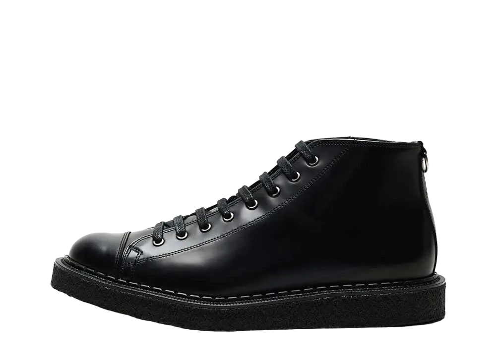 GEORGE COX Women's Monkey Boots Single Crepe Sole "Black" Modified Leather 02-001-S-040
