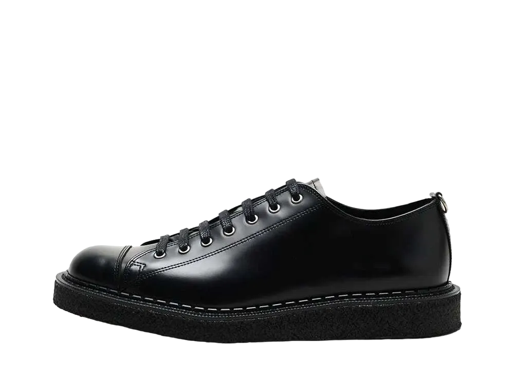 GEORGE COX Women's Monkey Shoe Single Crepe Sole "Black" Modified Leather 02-002-S-040