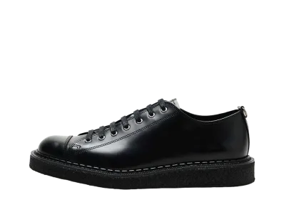 GEORGE COX Women's Monkey Shoe Single Crepe Sole "Black" Modified Leather 02-002-S-040