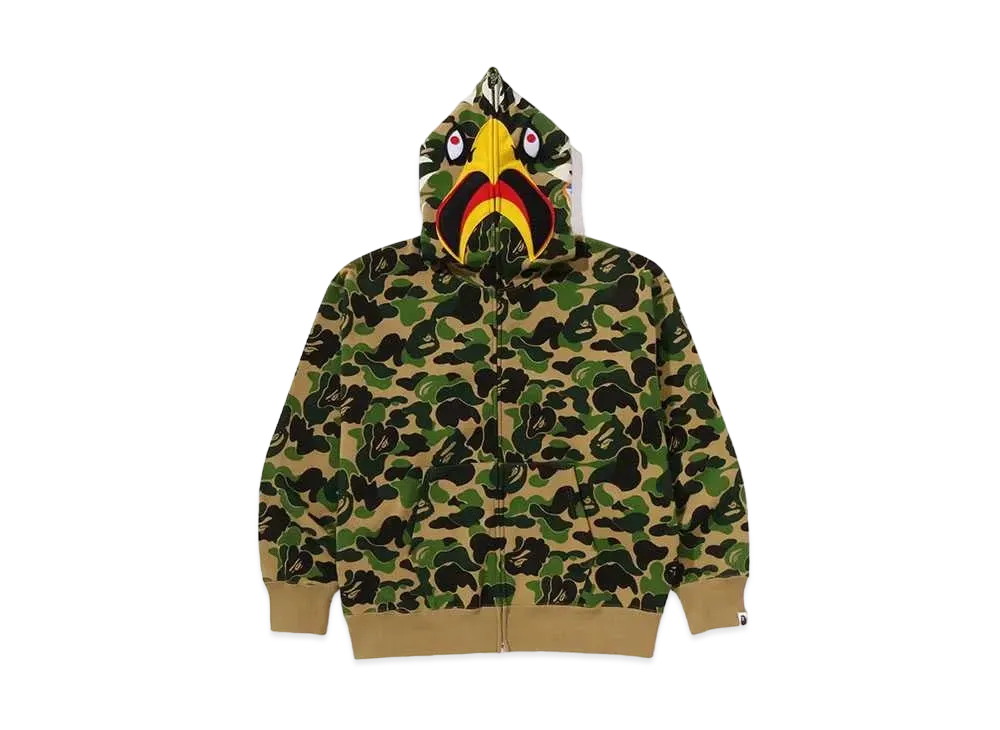 A BATHING APE x READYMADE ABC Camo Eagle Relaxed Fit Full Zip Hoodie "Green"