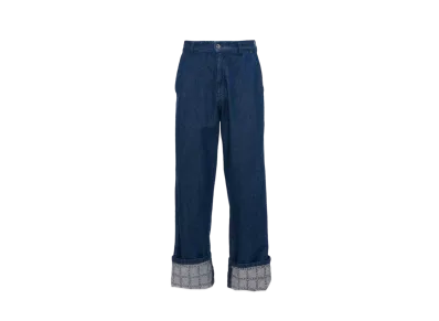 JW ANDERSON Logo Grid Hem Workwear Jeans "Indigo"
