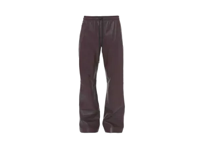 JW ANDERSON Drawstring Wide-Leg Leather Pants "Burgundy"