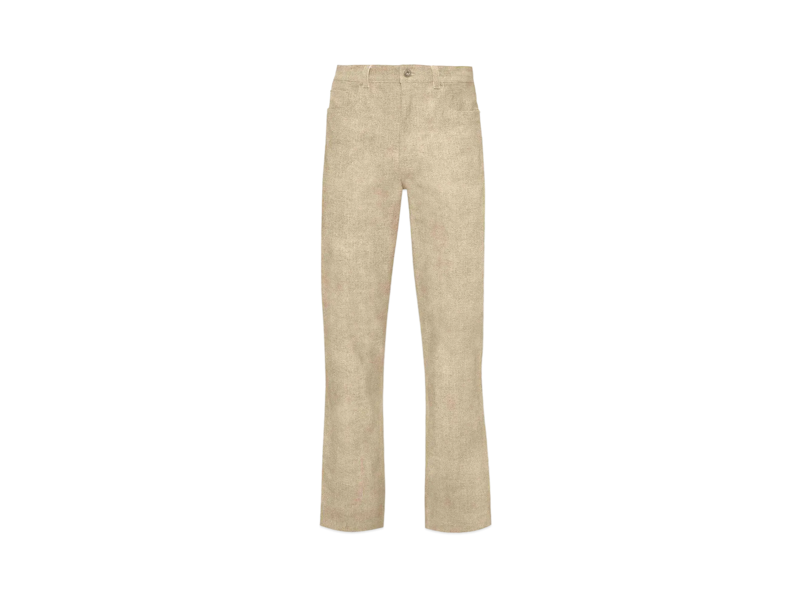 JW ANDERSON Straight Fit Leather Pants "Sand"