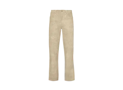 JW ANDERSON Straight Fit Leather Pants "Sand"
