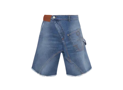 JW ANDERSON Twist Workwear Denim Shorts "Light Blue"