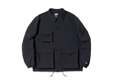 NEW ERA Field Coach Jacket Angler Collection Cordura 2Way Stretch WR "Black/White"