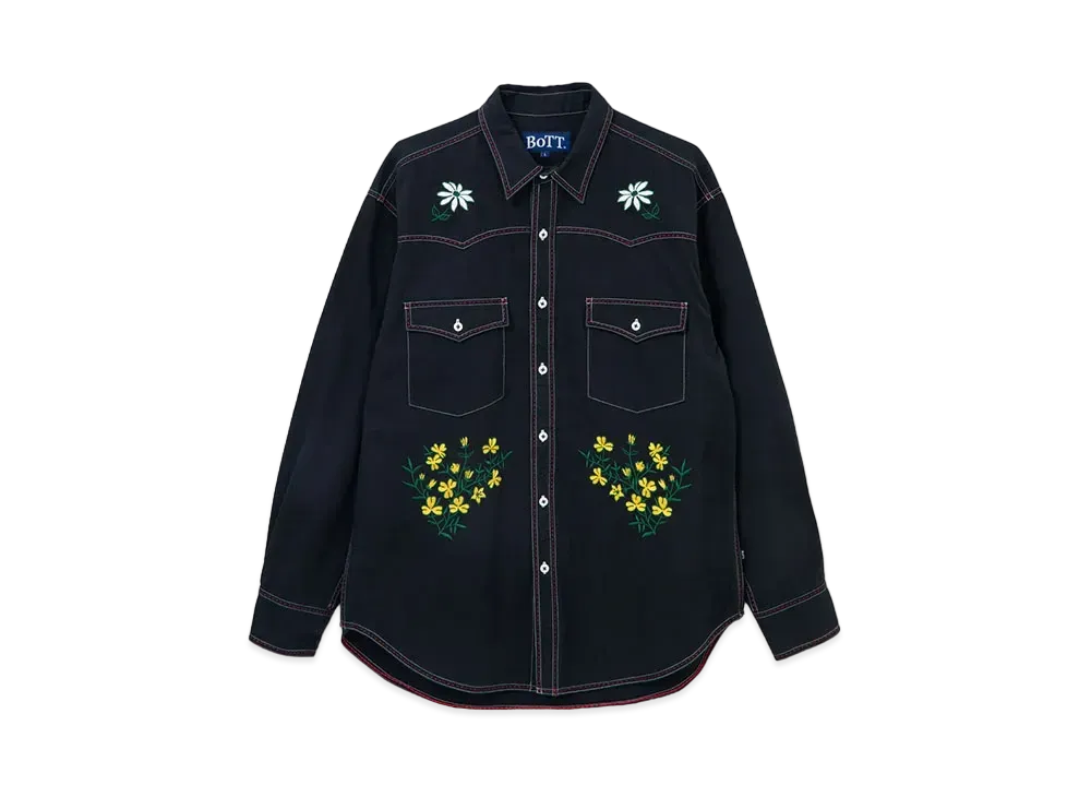 BoTT Flower Western Shirt "Black"