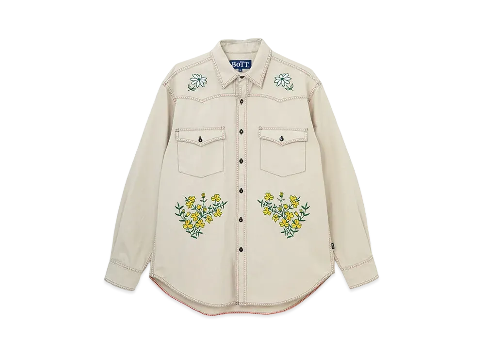 BoTT Flower Western Shirt "Khaki"