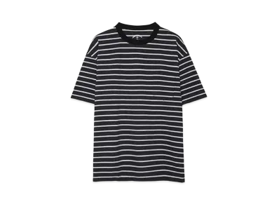 ANDFAMILYS BIG CHUG BORDER TEE "BLACK"