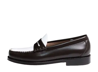 G.H.BASS Loafer Larson High Shine Leather "Dark Brown/White" 11010H