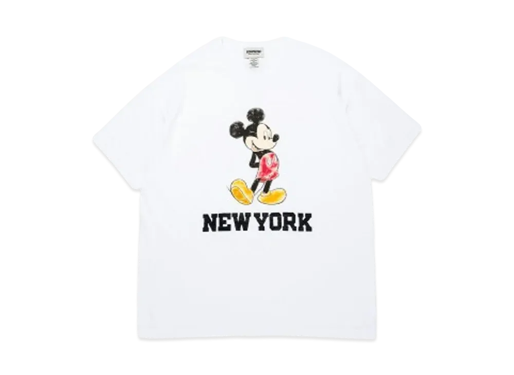 RECOGNIZE x BOW WOW MICKEY MOUSE NEW YORK TEE "WHITE"