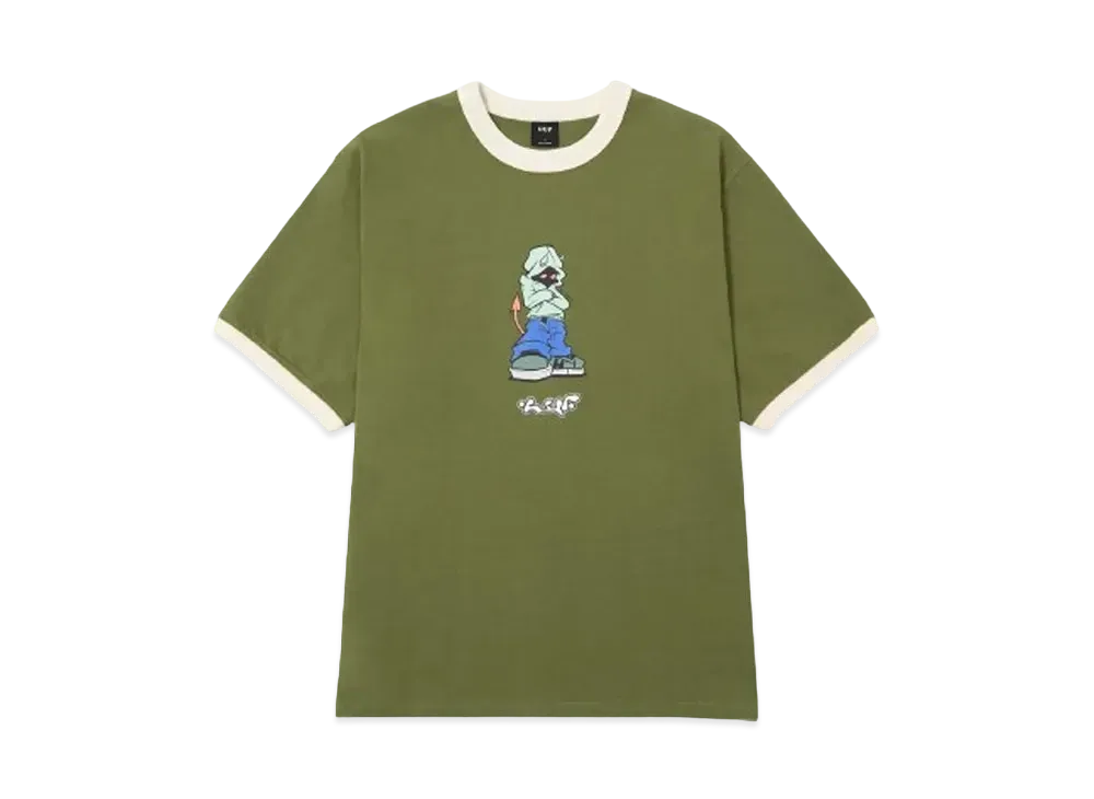HUF Hellraiser Ringer T-shirt "Dried Herb"