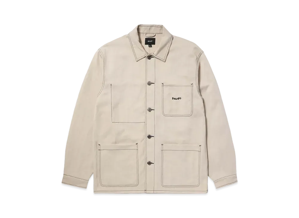HUF Contrast Nylon Chore Jacket "Cream"