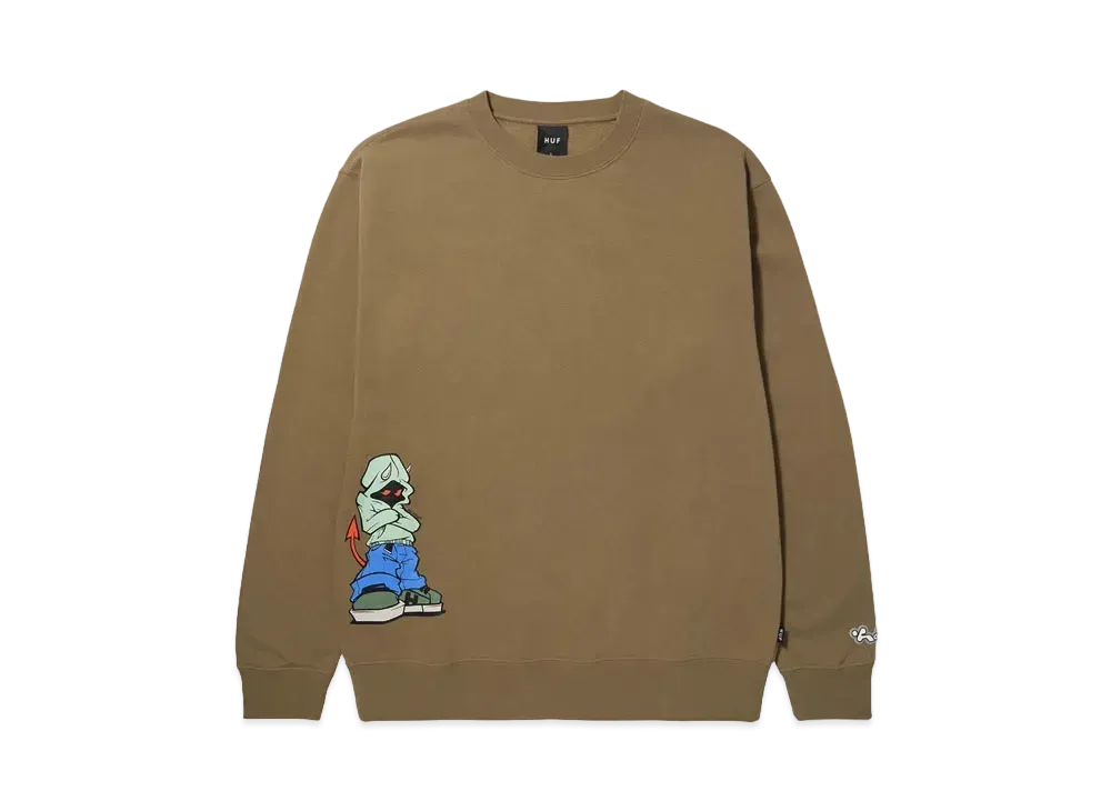 HUF Hell Razor Crewneck "Camel"