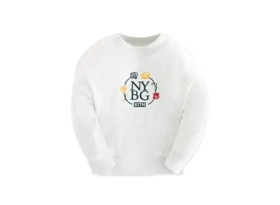 Kith Kids for New York Botanical Garden Logo Nelson Crewneck "Light Heather Grey"