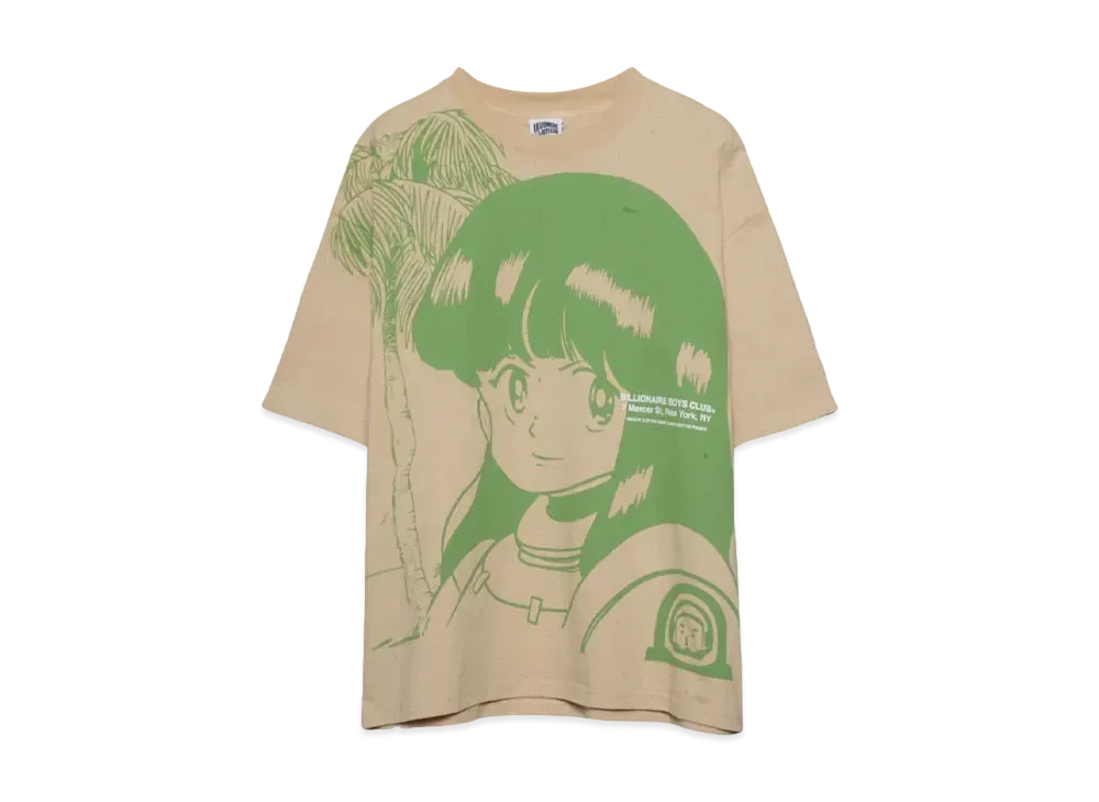 BILLIONAIRE BOYS CLUB BB SEE YOU IN SPACE HEAVY WAHSED CROPPED FIT T-SHIRT "BEIGE"