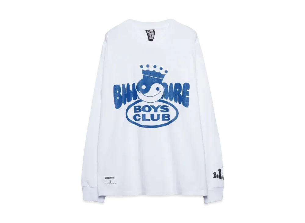 BILLIONAIRE BOYS CLUB COTTON LS T-SHIRT WEALTH "WHITE"