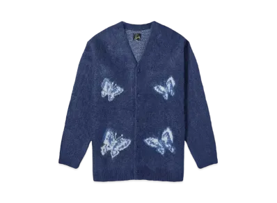 Needles x END. Indigo Wash Mohair Cardigan "Indigo Wash"