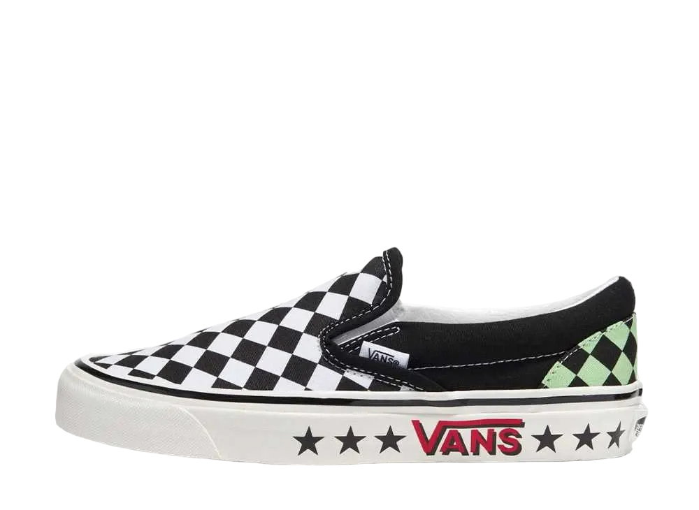 バンズ チェッカーボード ファクトリー クラシック スリッポン 98 DX "ブラック/ホワイト2"