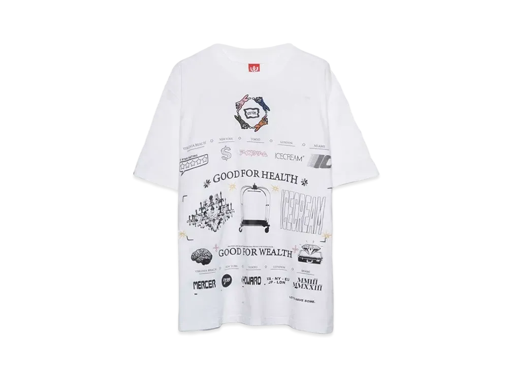 ICECREAM ST. TROPEZ OVERSIZED T-SHIRT "WHITE"