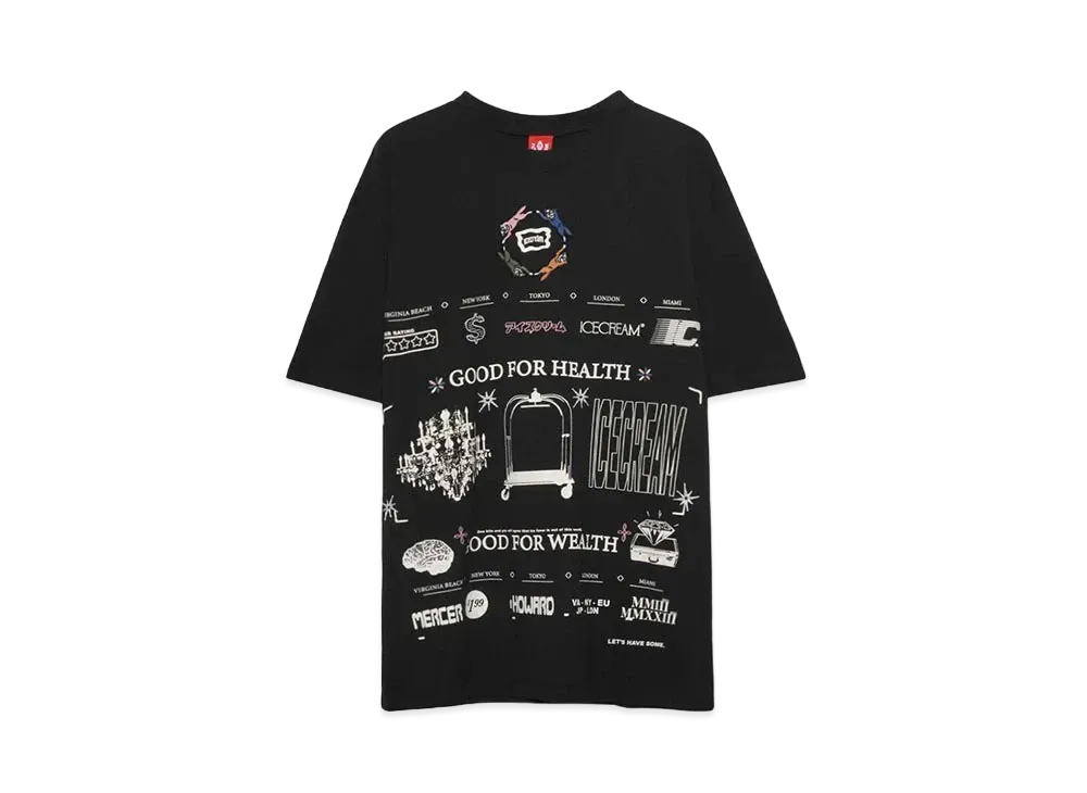 ICECREAM COTTON T-SHIRT ALLSTAR "BLACK"
