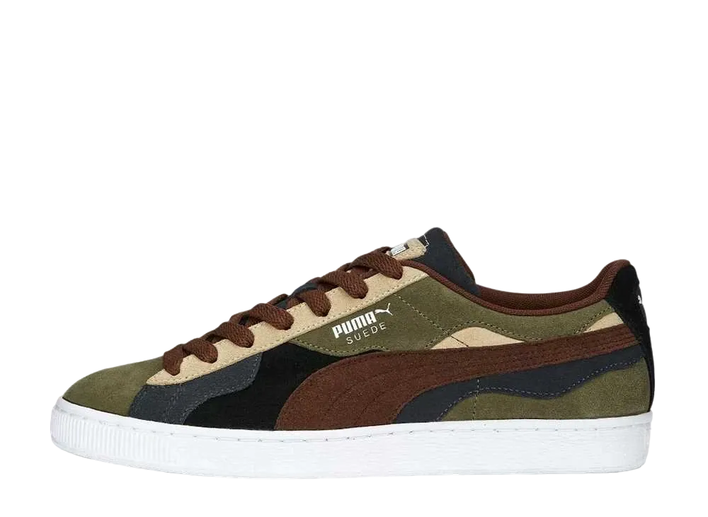 Puma Suede Camowave "Puma Olive/Chestnut Brown/Shadow Gray"