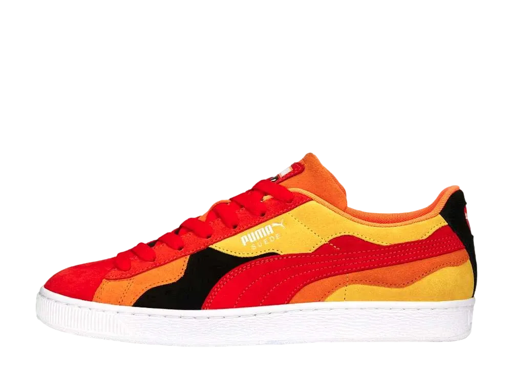 プーマ スウェード カモウェーブ "ワームアース/クレメンタイン/ペールイエロー"