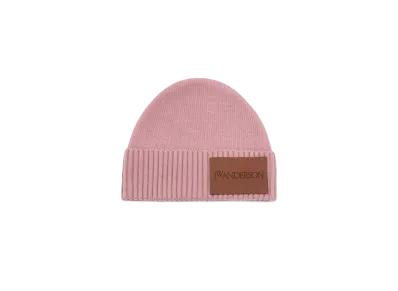 JW ANDERSON Logo Patch Beanie "Pink"