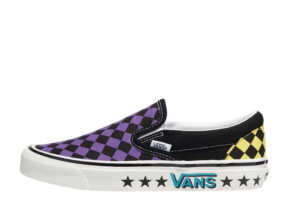 Vans Diamond Check Anaheim Factory Classic Slip-On 98 DX "Purple/Black"