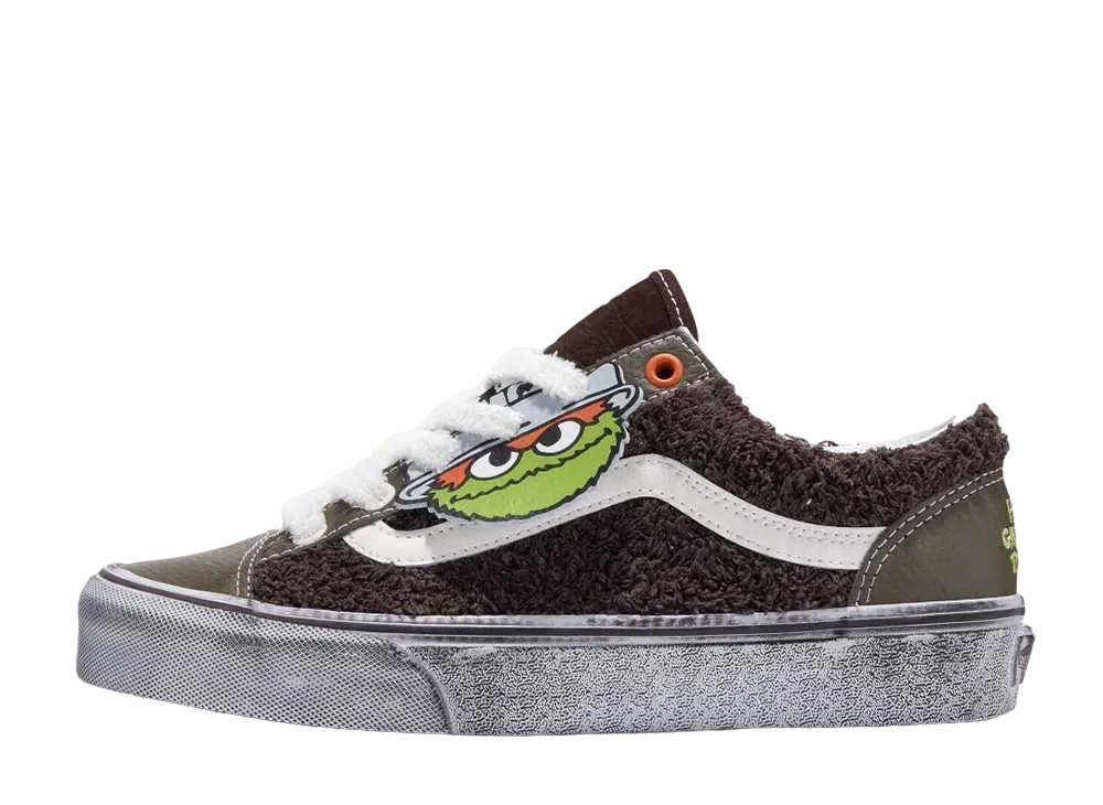 セサミストリート × バンズ ライトガム スタイル 36 "ストレスチェックブラック/グリーン"