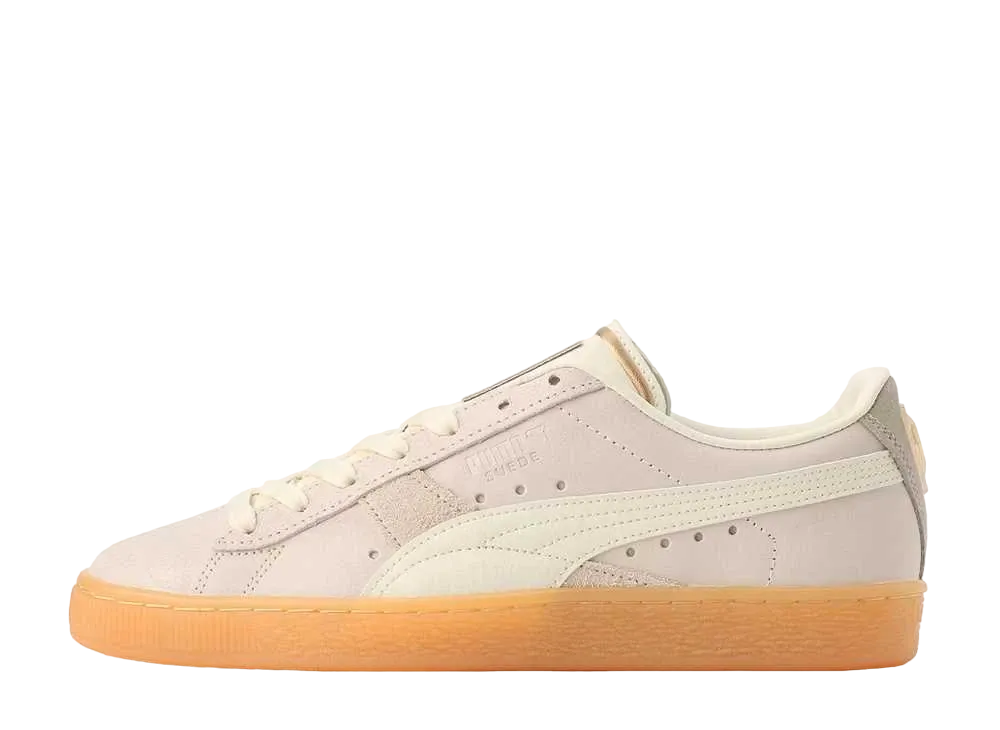 プーマ スウェード エイント ブローク "ワームホワイト/ハーバーミスト/プーマチームゴールド"