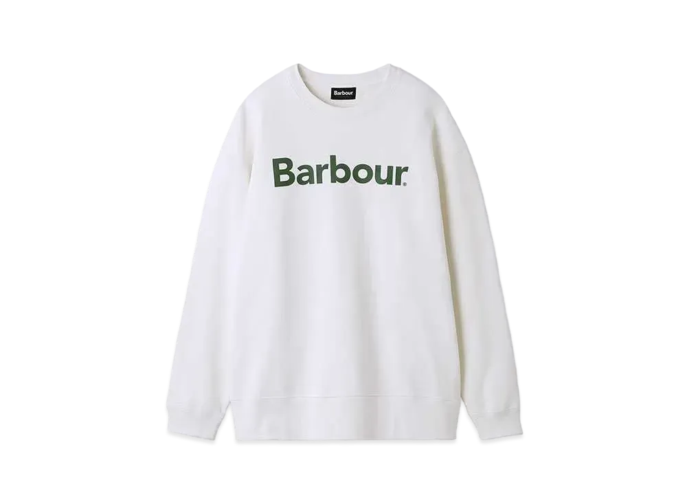 Barbour Japan Limited Logo Crew Neck Sweat "White"