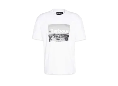 Barbour Archive Graphic Relaxed Fit T-Shirt Groyne "White"