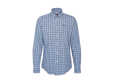 Barbour Lomond Check Button Down Shirt Tailored Fit "Light Blue"