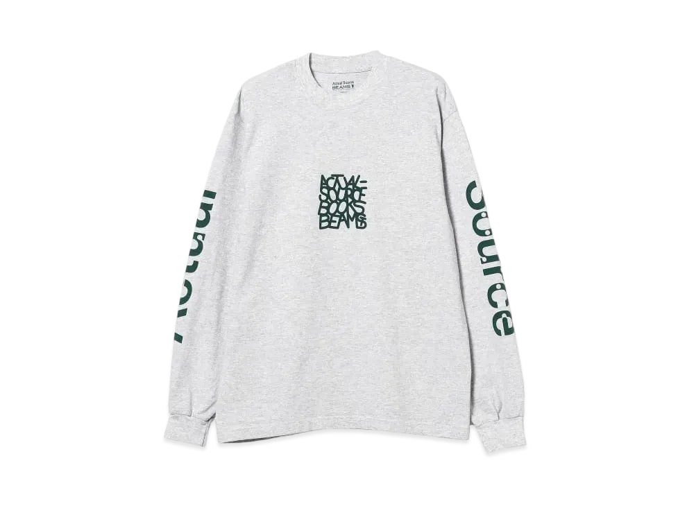 Actual Source x Beams T Long Sleeve T-shirt "H.Gray"