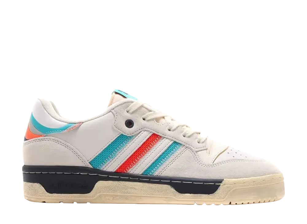 Extra Butter × adidas Rivalry Low "Crystal White/Cream White"