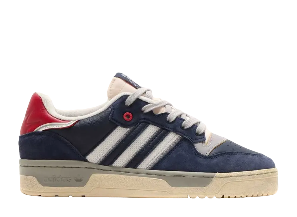 Extra Butter × adidas Rivalry Low "Callege Navy/Off White/Cream White"