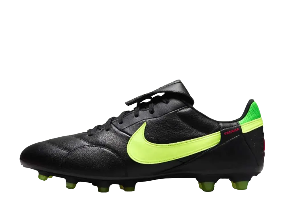 Nike Premier 3 FG Low Cut "Black/Green Strike/Bright Crimson/Volt"