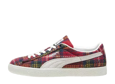 Puma Suede Vintage Harris Tweed "Frosted Ivory/Red"