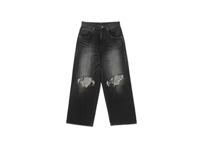 BEAMS FUTURE ARCHIVE Buggy Crush Denim "Black"