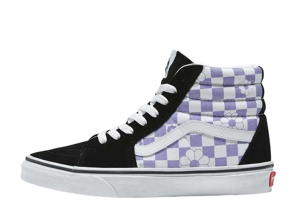 Vans Sk8-Hi "Floral Check Lavender/Black"