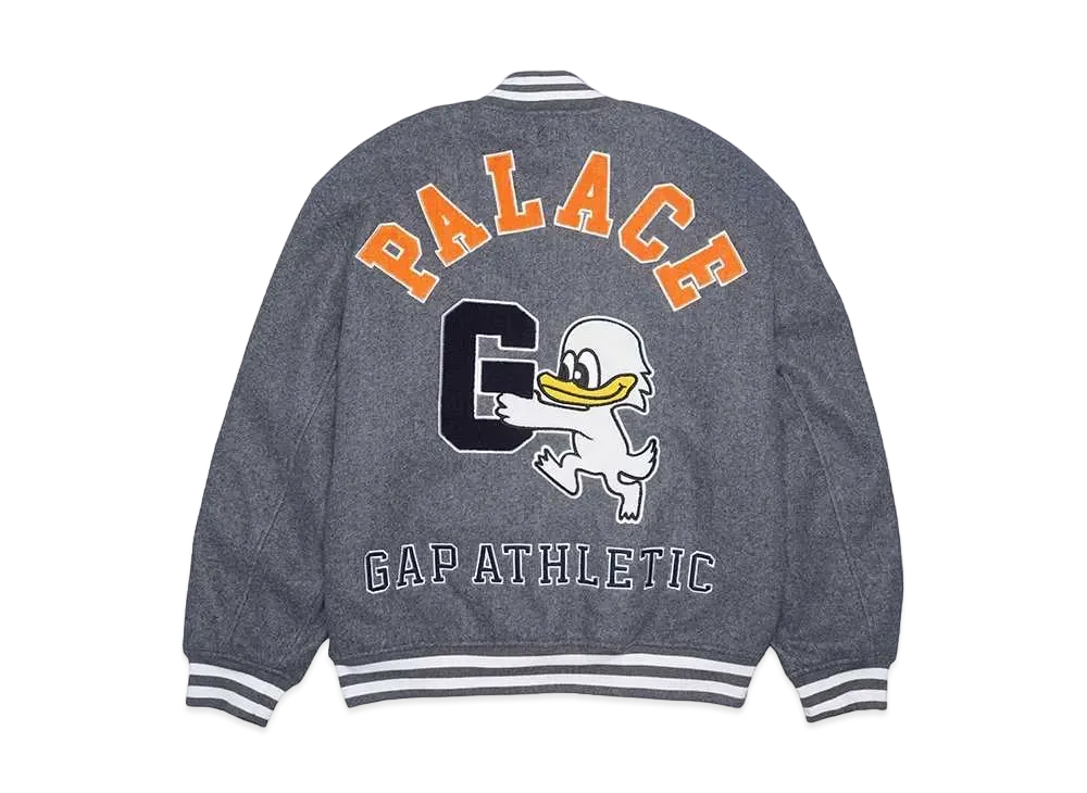 PALACE x Gap Varsity Jacket "Grey"